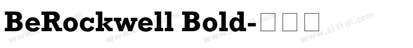 BeRockwell Bold字体转换